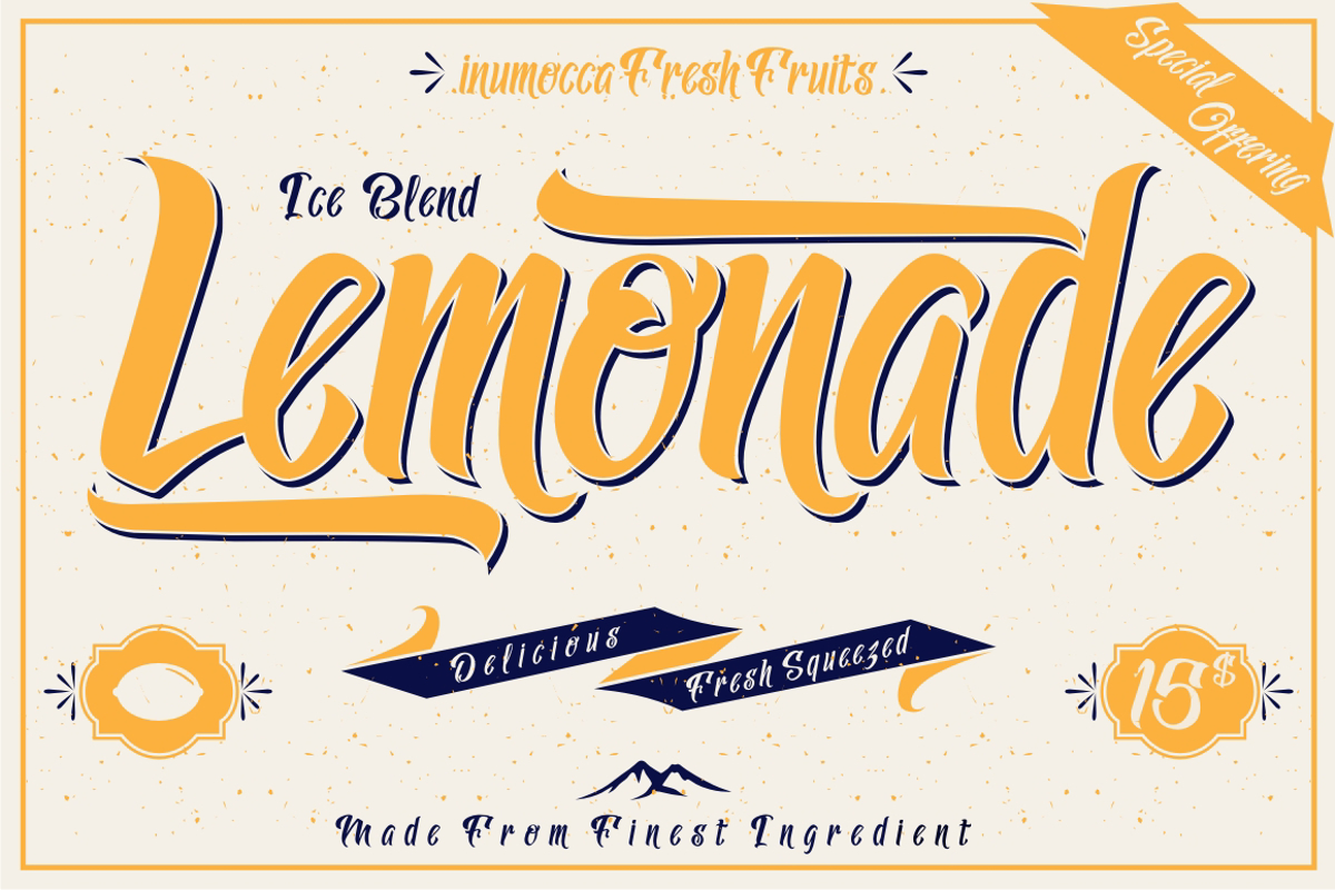 Lemonade Script Font inumocca FontSpace