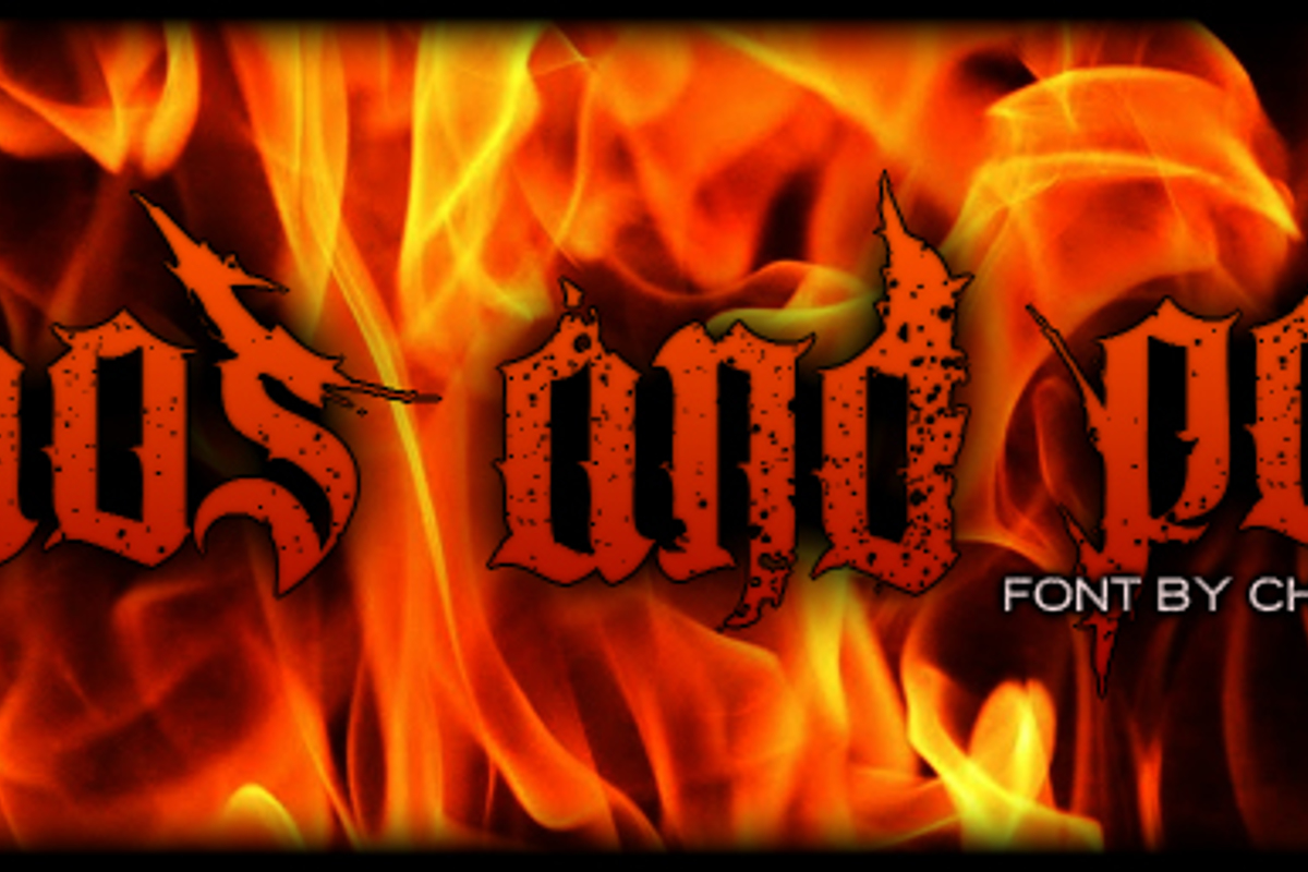 Pain Script Font Chaos and Pain Font - Free Download