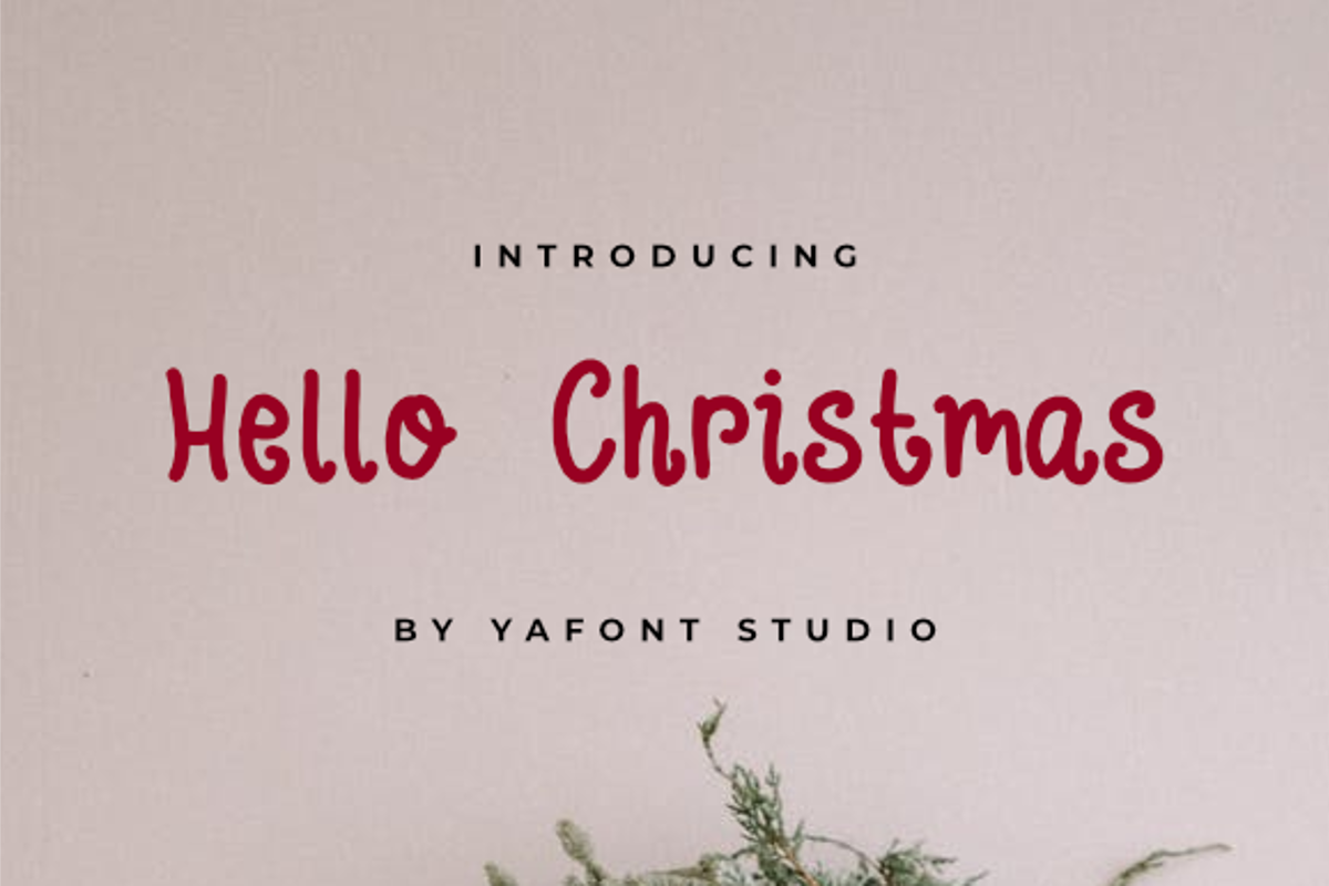 Hello Christmas Font | Letterayu Studio | FontSpace