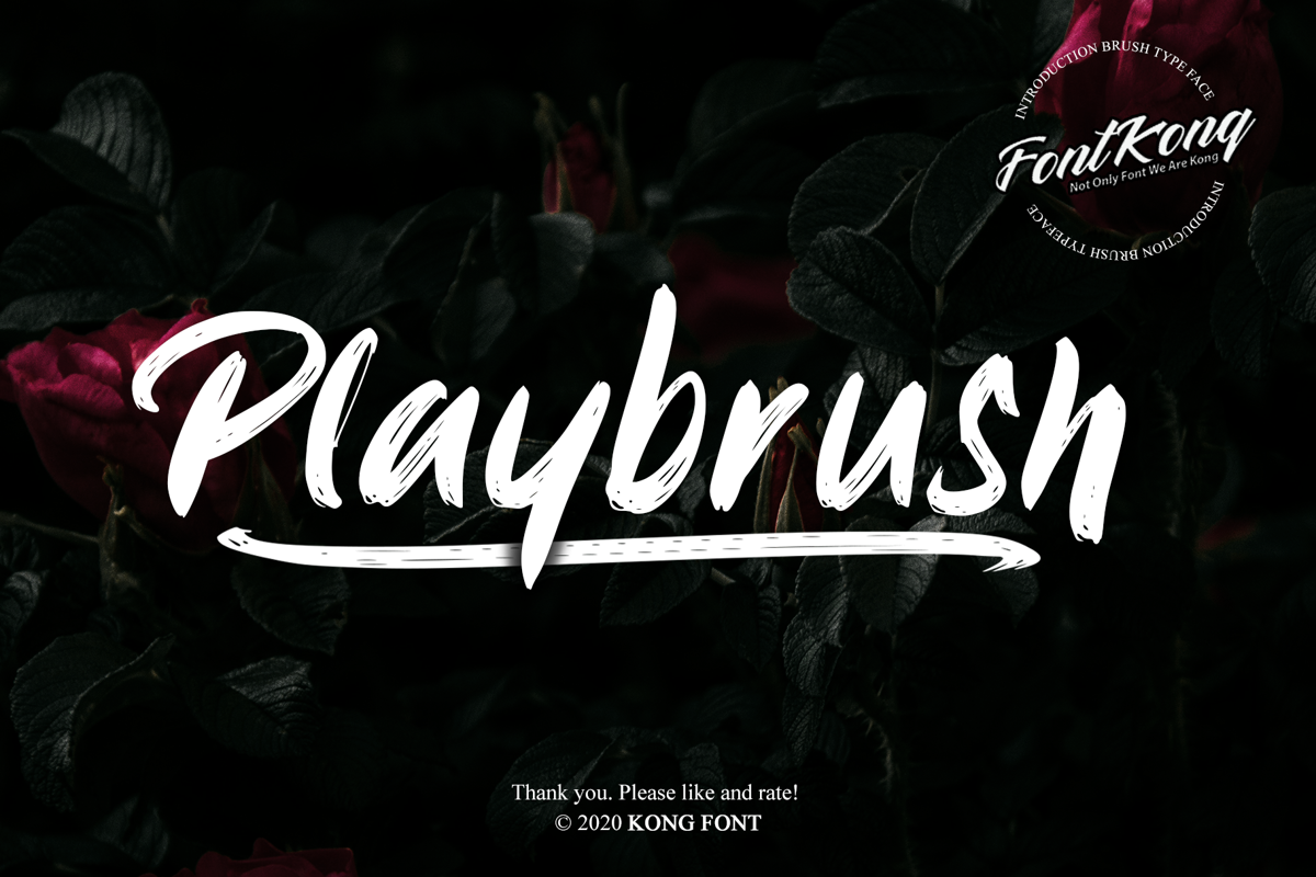 Playbrush Font | Fontkong | FontSpace