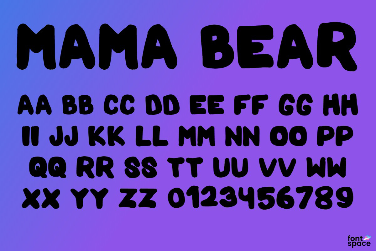 Mama Bear Font | afterthem Studio | FontSpace