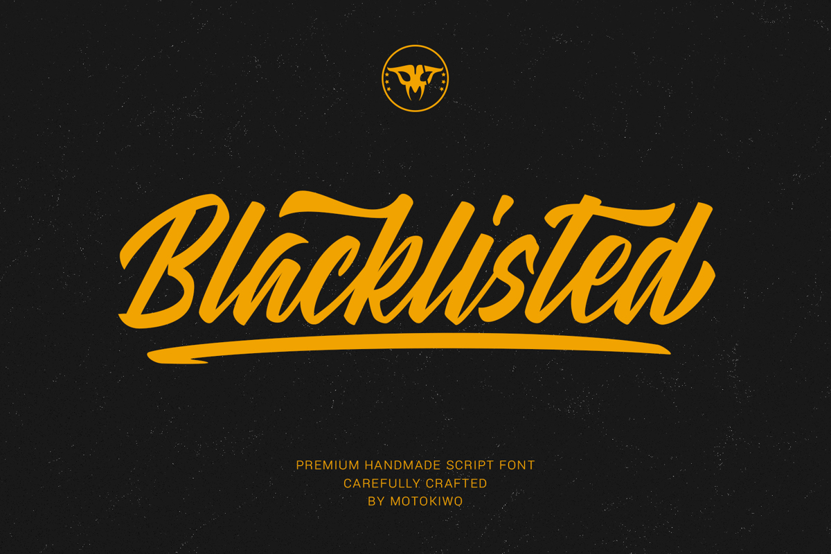 Blacklisted Font | Motokiwo | FontSpace