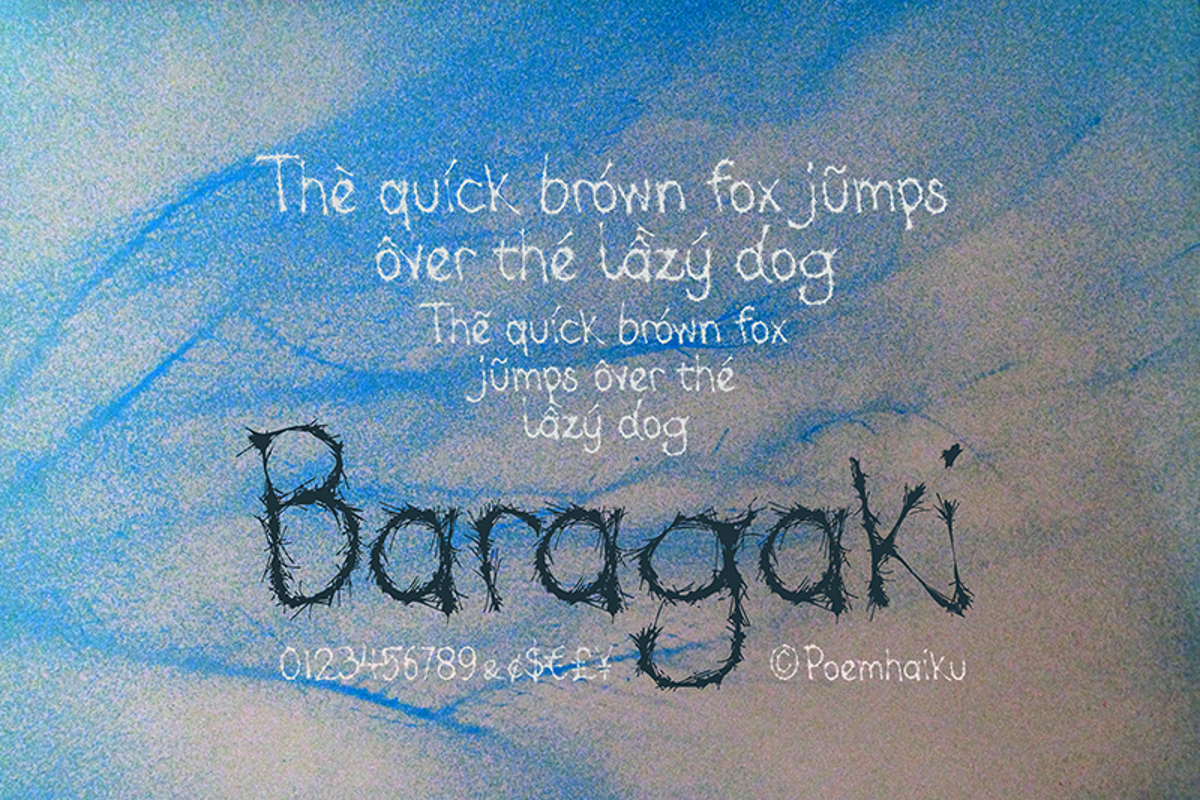 Baragaki Demo Mix Font | Poemhaiku | FontSpace