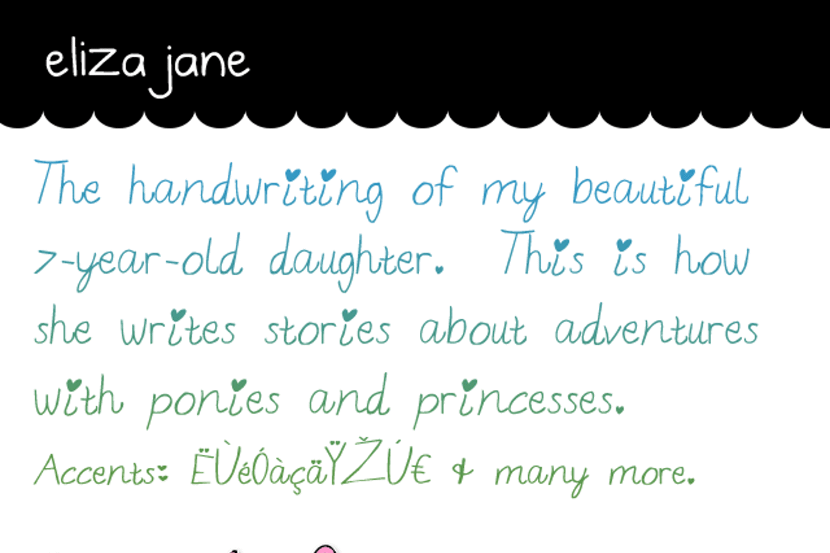 Elizajane Font Kimberly Geswein Fontspace