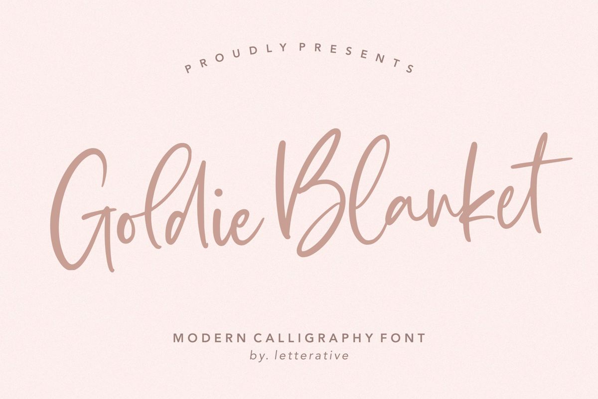 Goldie Blanket Font letterativestudio FontSpace