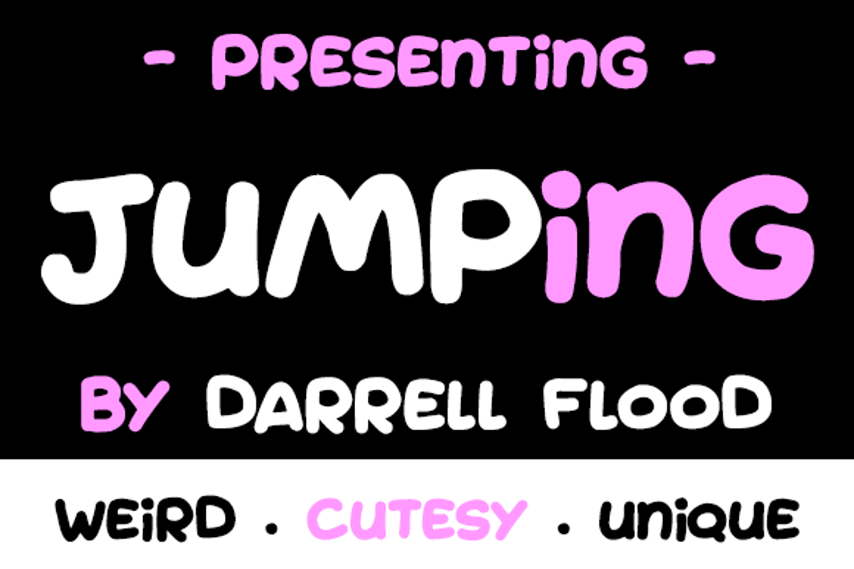 Jumping Font HAWTPIXEL Darrell Flood FontSpace