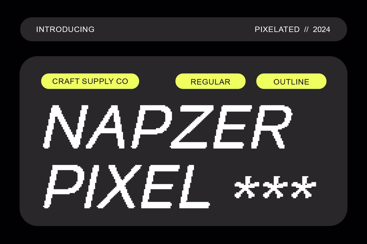 Napzer Pixel Font | craftsupplyco | FontSpace