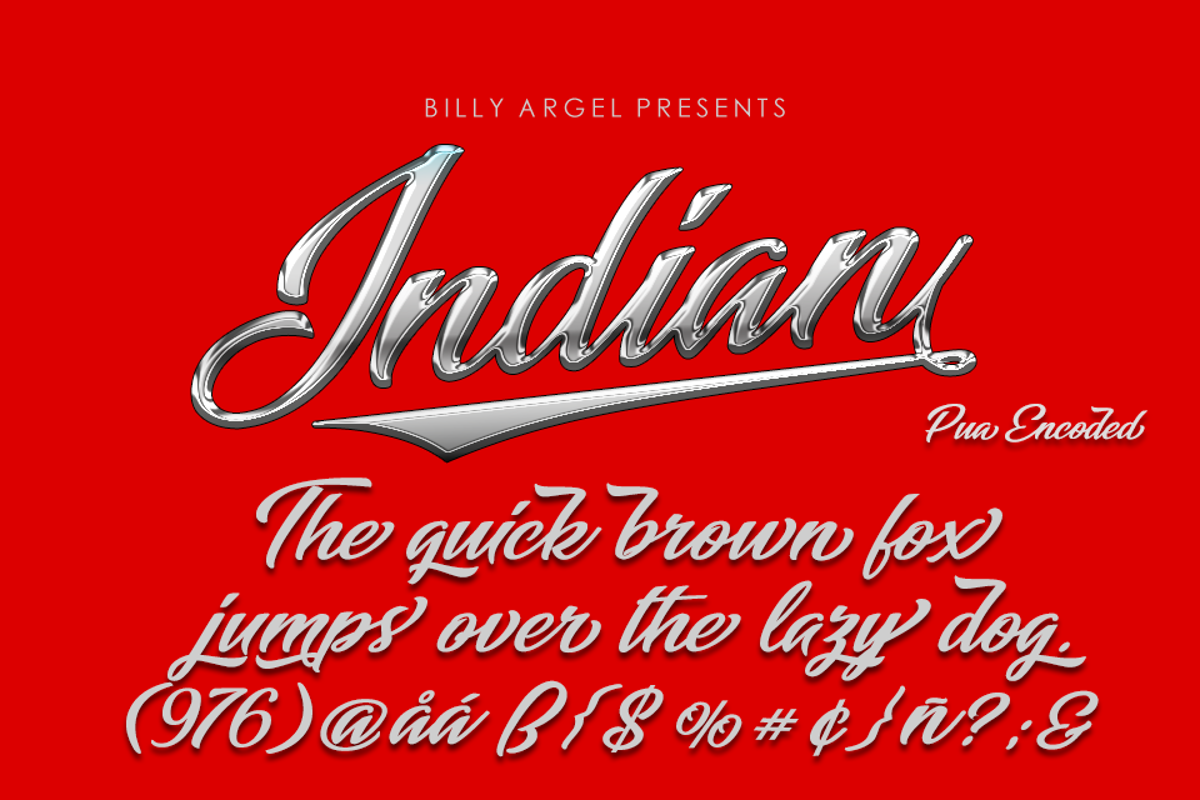 Indian Font | Billy Argel Fonts | FontSpace