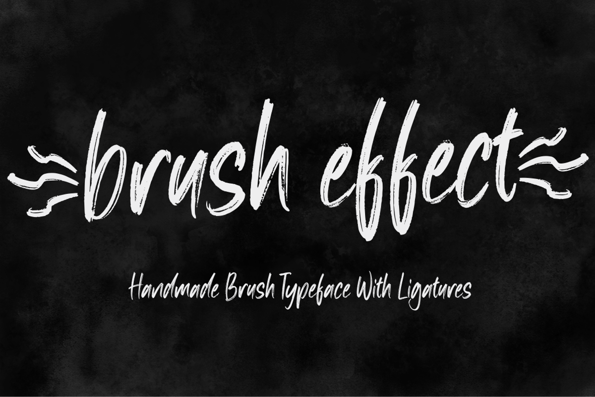 Brush effect Font NJ Studio FontSpace