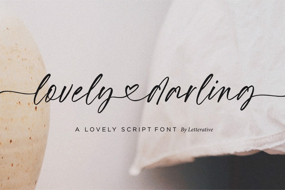 Lovely Darling Font letterativestudio FontSpace