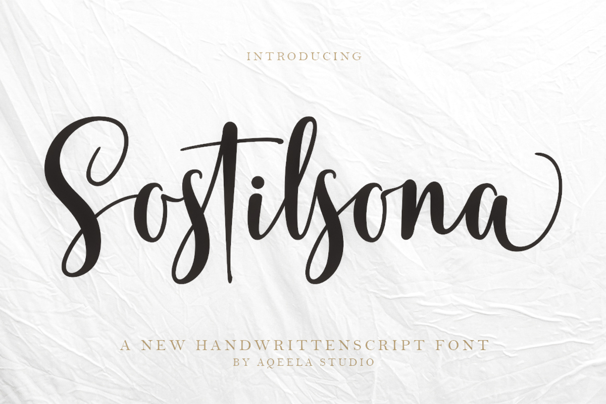 Sostilsona Font | Aqeela Studio | FontSpace