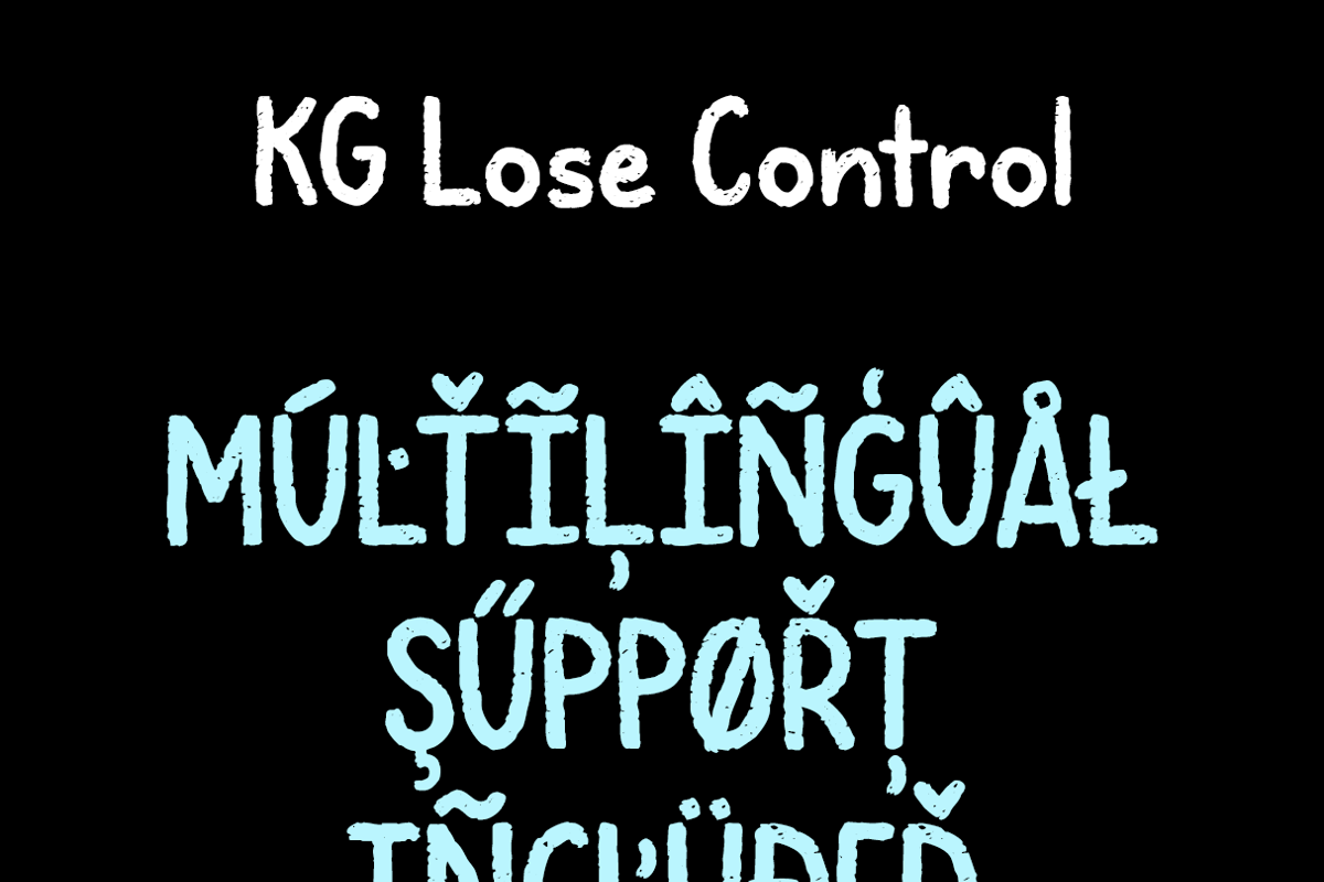 KG Lose Control Font | Kimberly Geswein | FontSpace