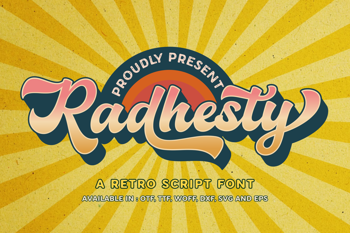 Radhesty Font | Sronstudio | FontSpace