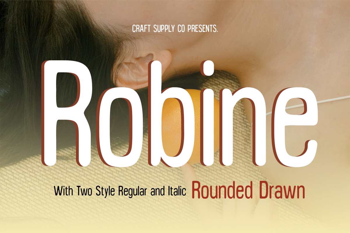 Simple Robin Reed Typography Robine Rounded Drawn Font - Free Download