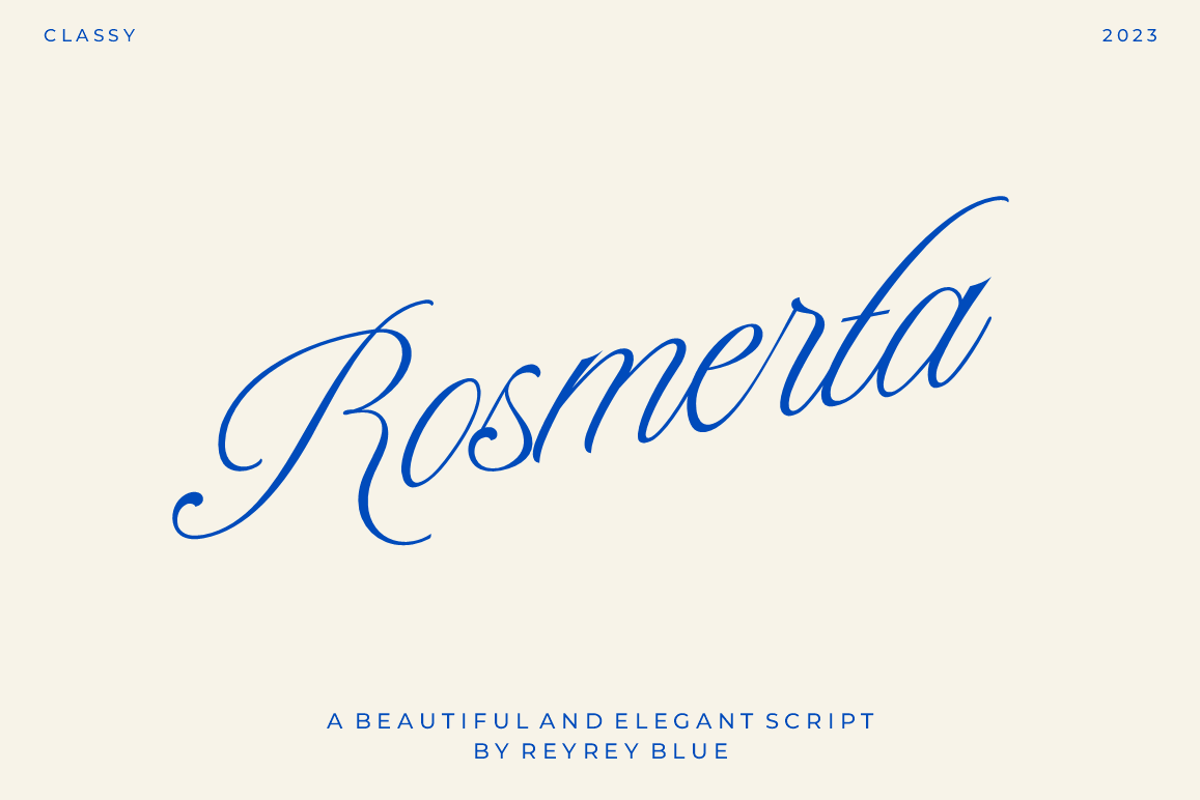 Rosmerta Font ReyreyBlue FontSpace