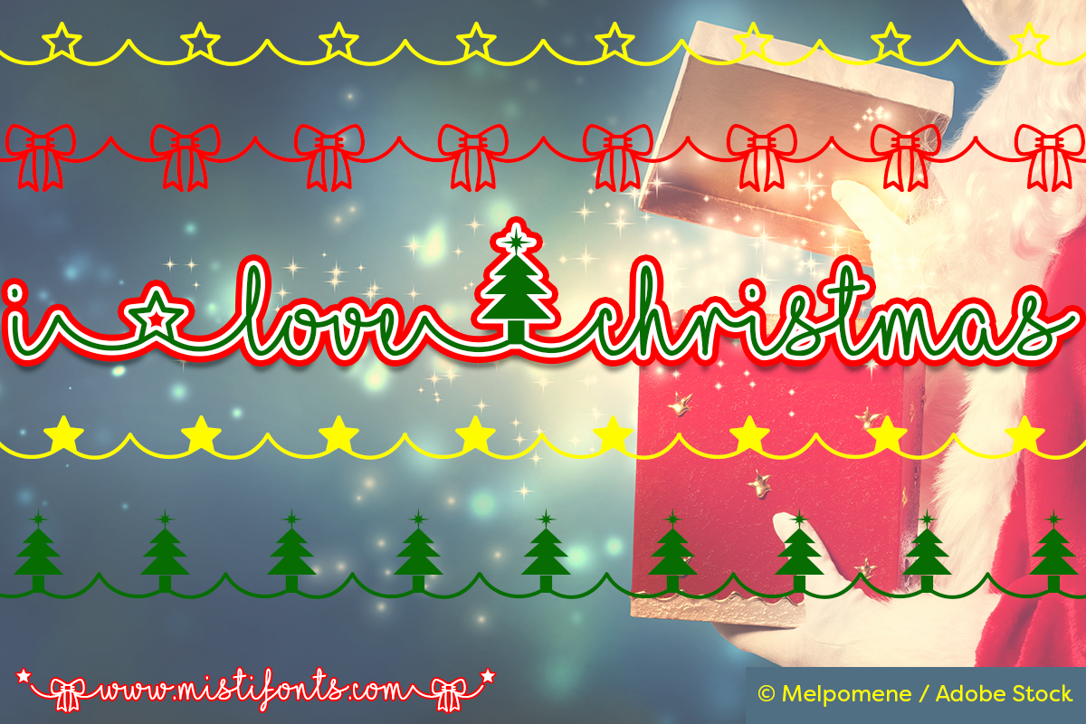 I love christmas. Winter Christmas fonts\.