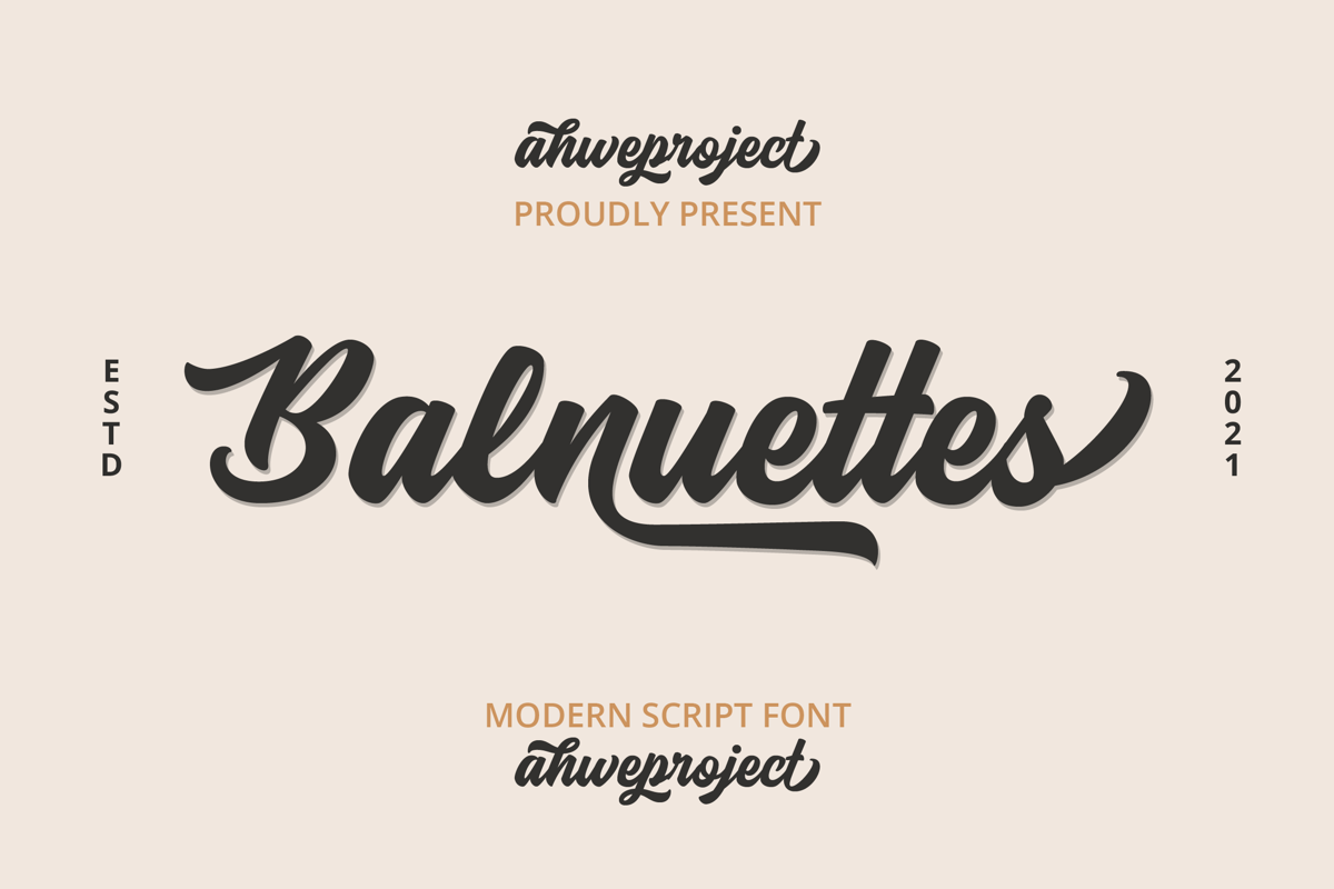 Balnuettes Font | ahweproject | FontSpace