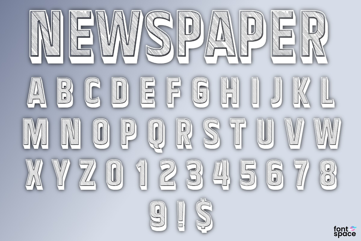 Newspaper Font | Vladimir Nikolic | FontSpace