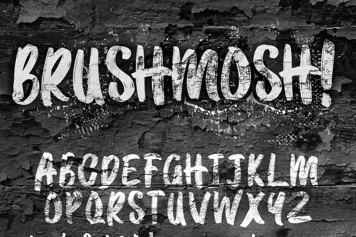 BRUSHMOSH! Font | knackpackstudio | FontSpace