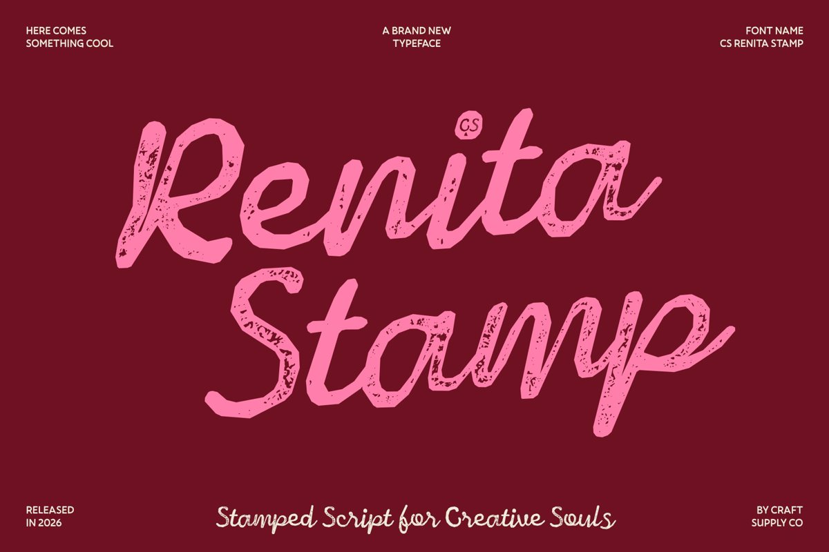 Space Lettering Logo CS Renita Stamp Font - Free Download