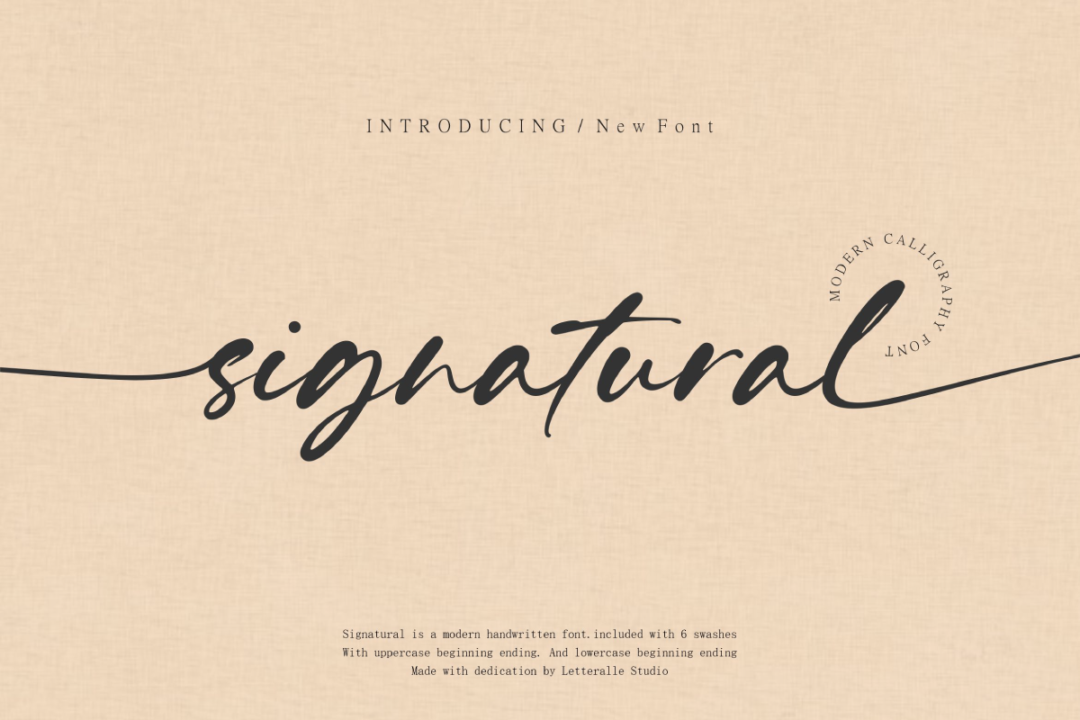 Signatural Font | Letteralle Studio | FontSpace