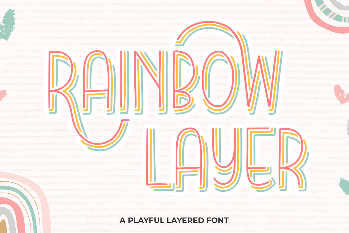 Rainbow Layer Font - Free Download