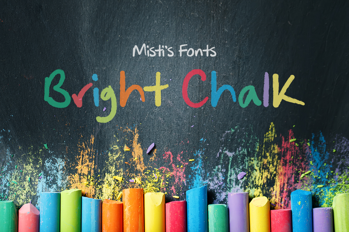 Bright Chalk Font Misti's Fonts FontSpace