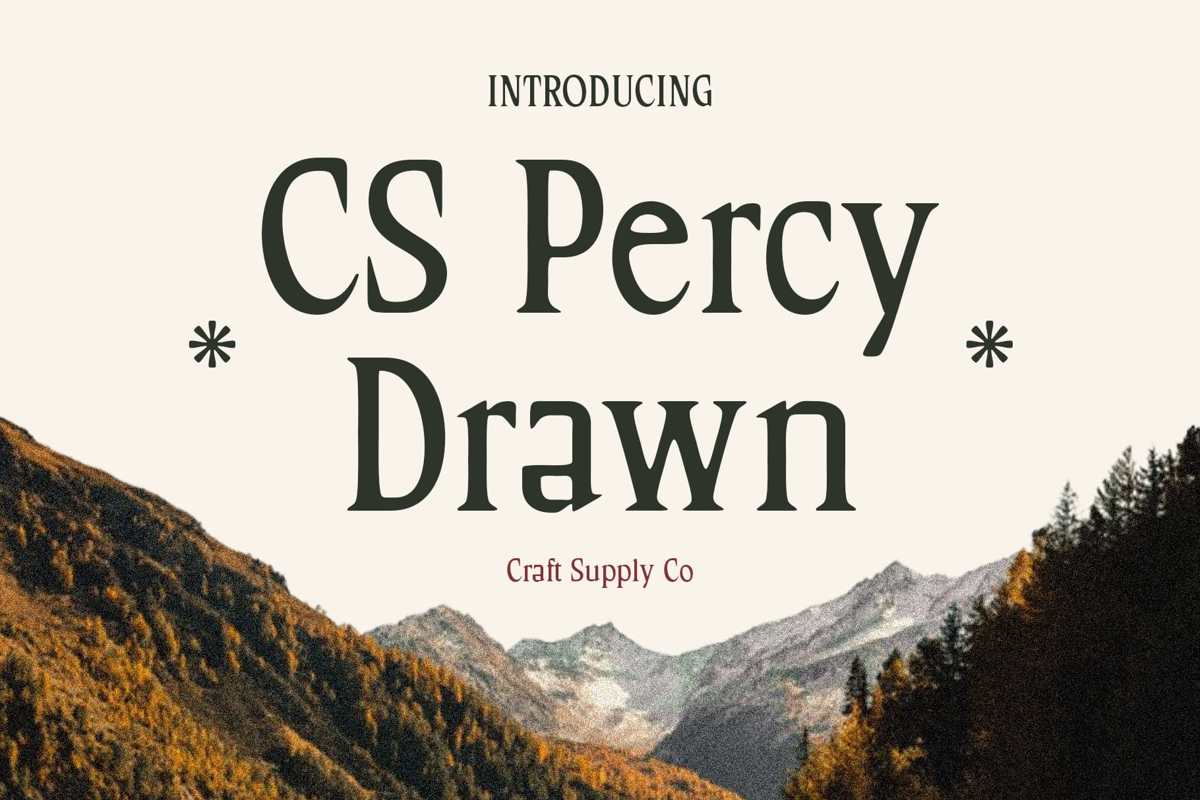 Percy In Cursive CS Percy Drawn Font - Free Download
