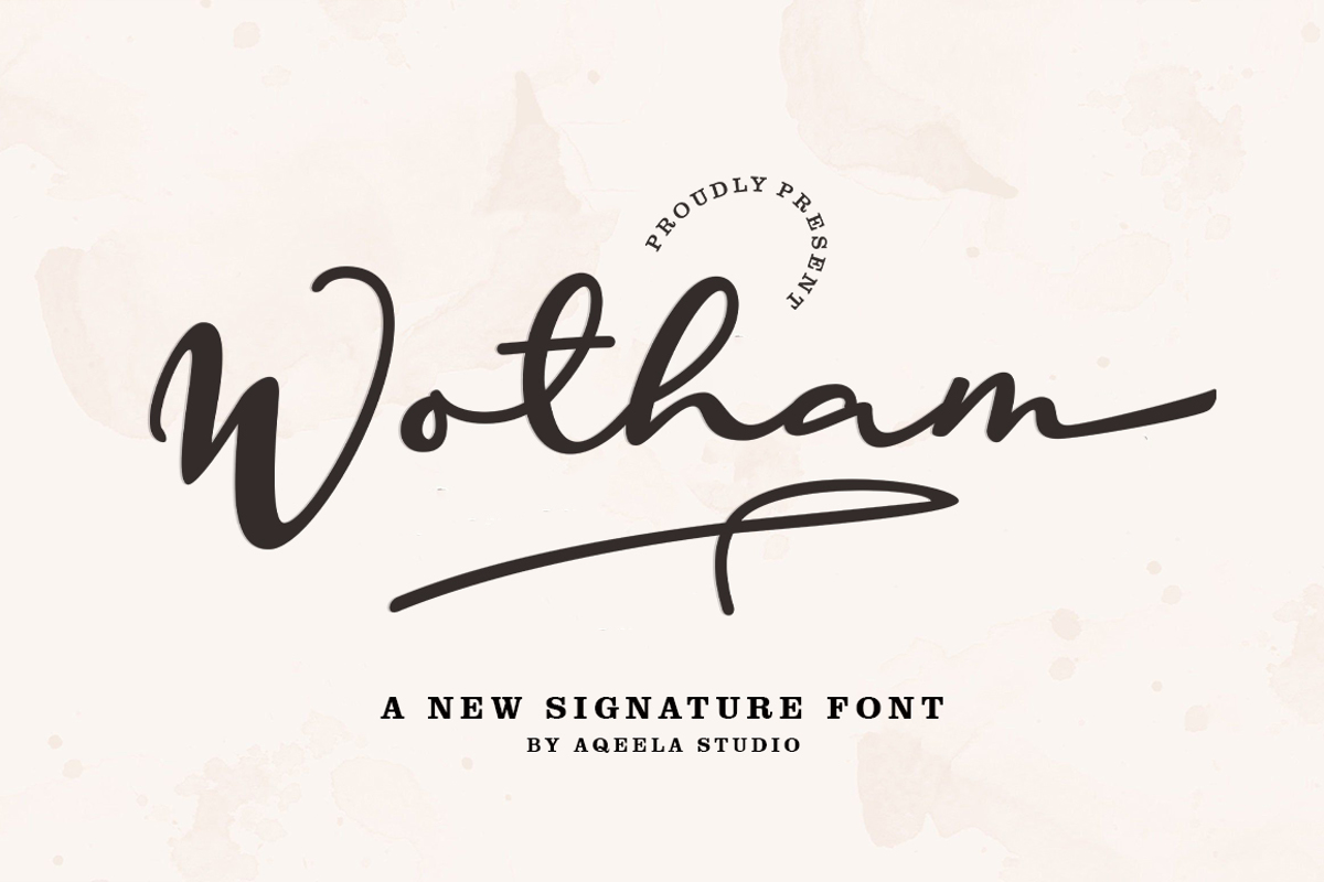 Wotham Font Aqeela Studio Fontspace