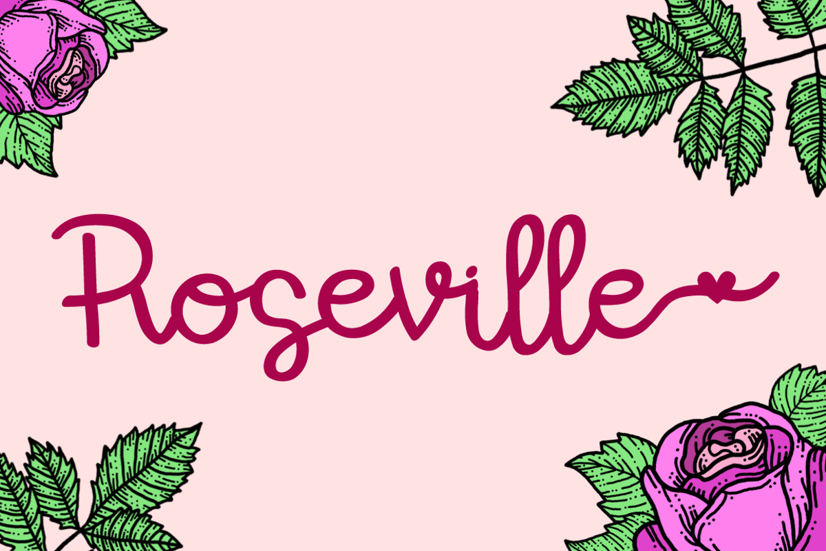 Roseville Lettering Roseville Font - Free Download