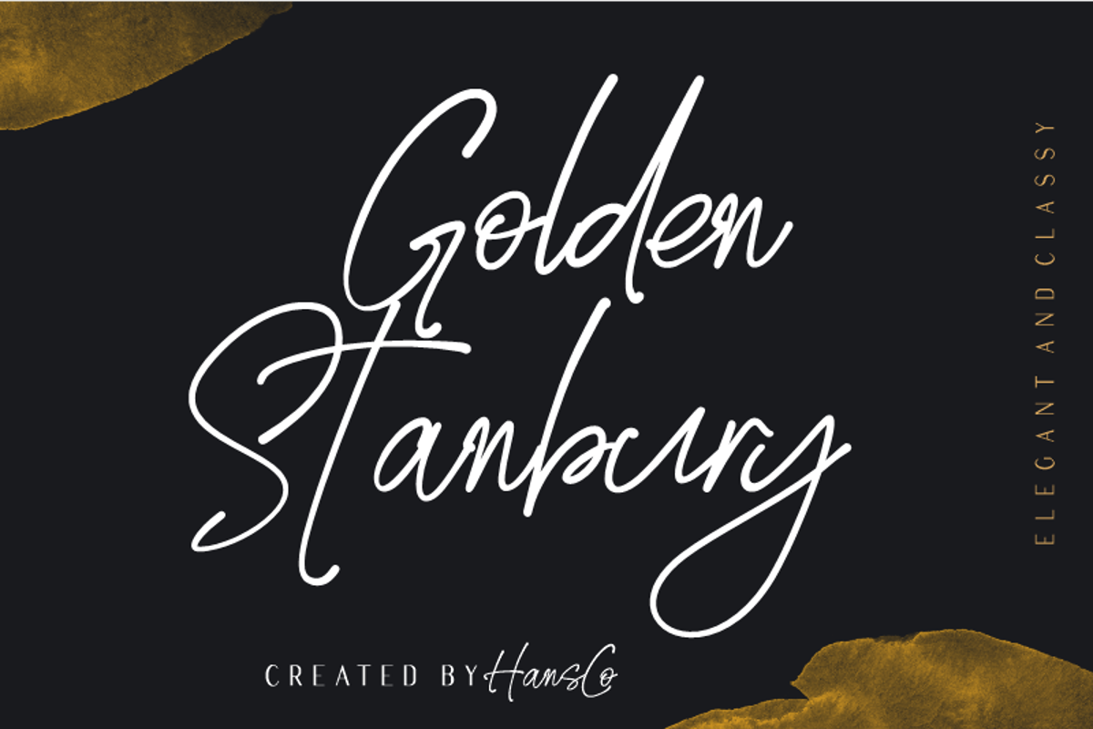 Golden Stanbury Signature Font | hansco | FontSpace