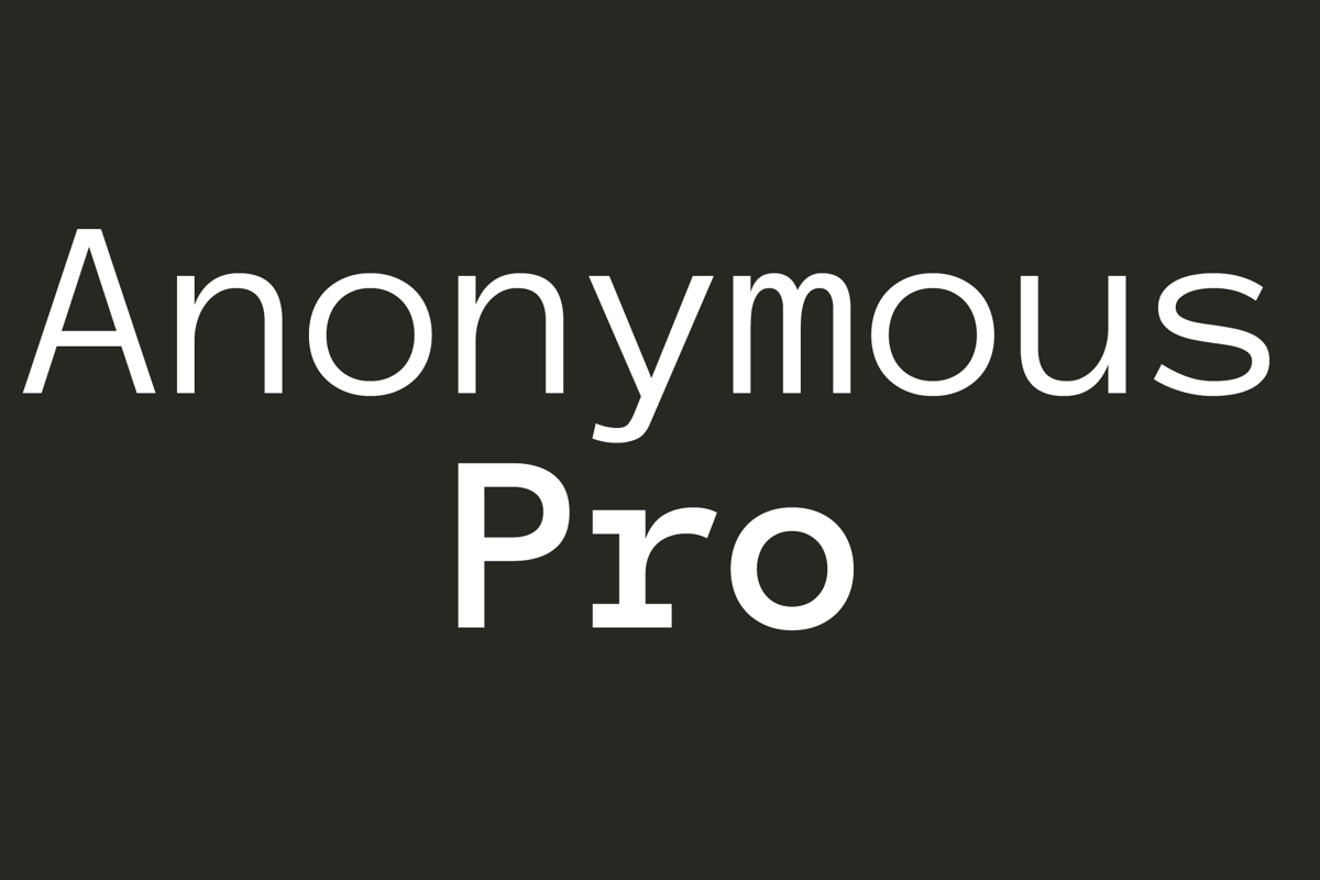 Anonymous Pro Font Mark Simonson FontSpace