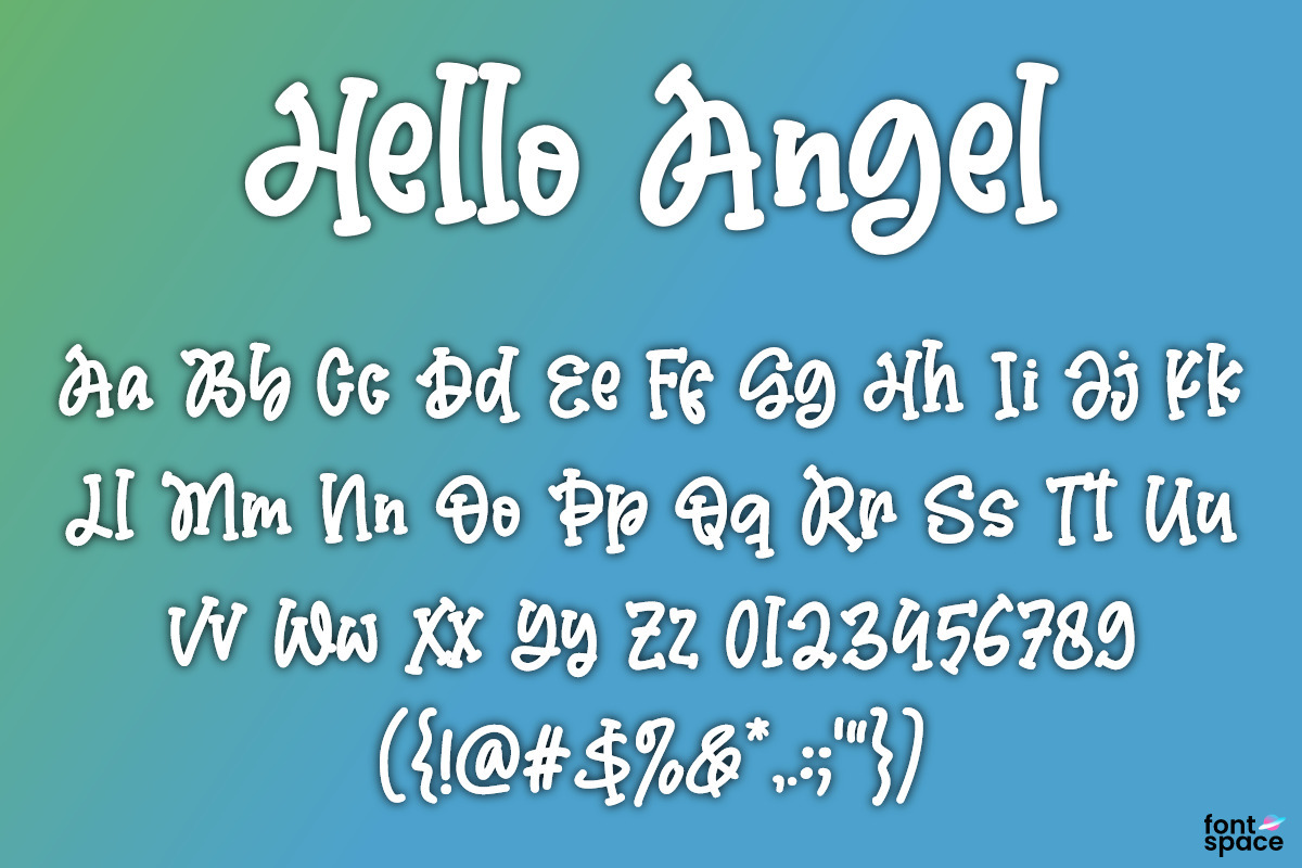 Шрифт angel. Angel font. Mobile Angel font.