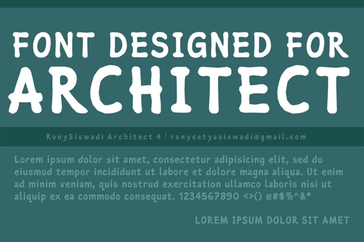 Rony Siswadi Architect 4 Font - Free Download