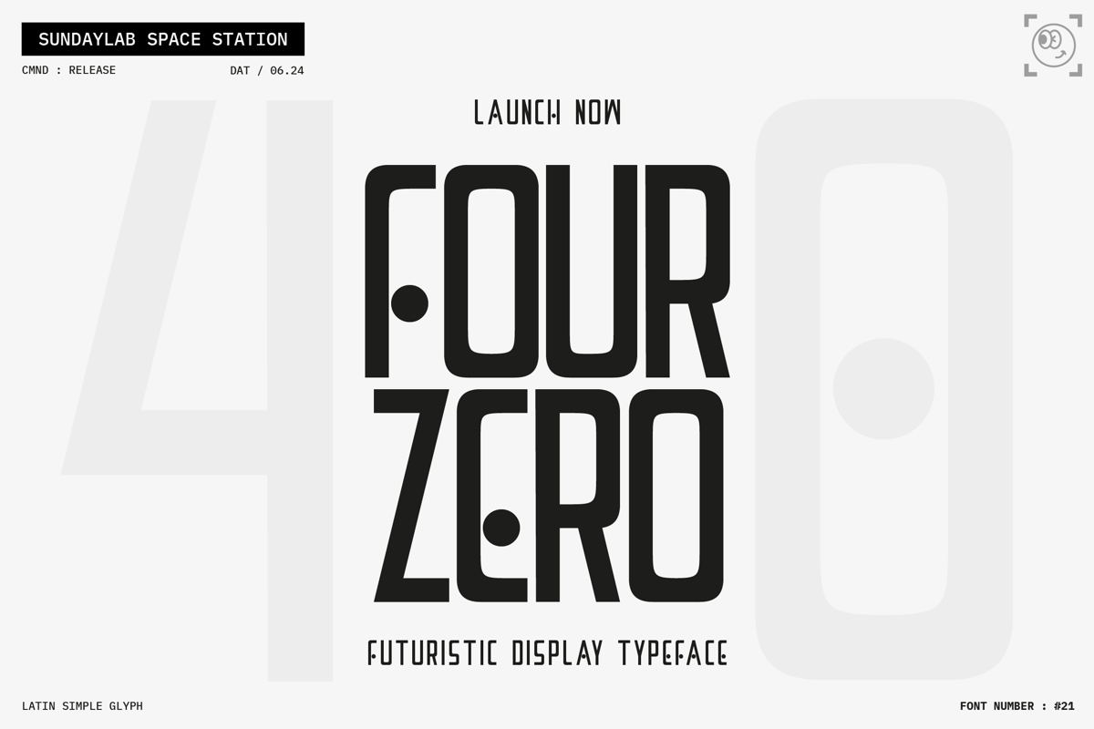Four Zero Typeface Font - Free Download