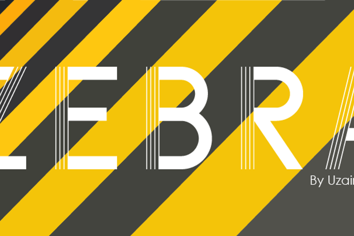 Zebra Font | Uzair Tariq | FontSpace
