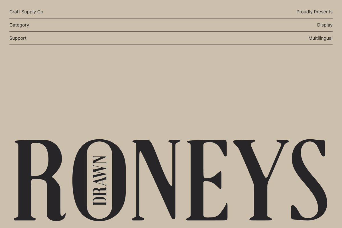 Roneys Drawn Font - Free Download