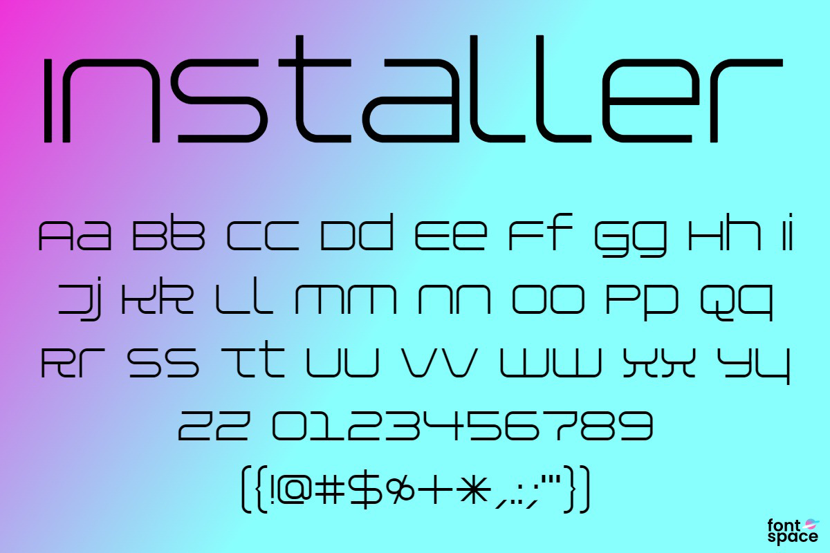 Installer Font | Milan Zrnic | Fontspace