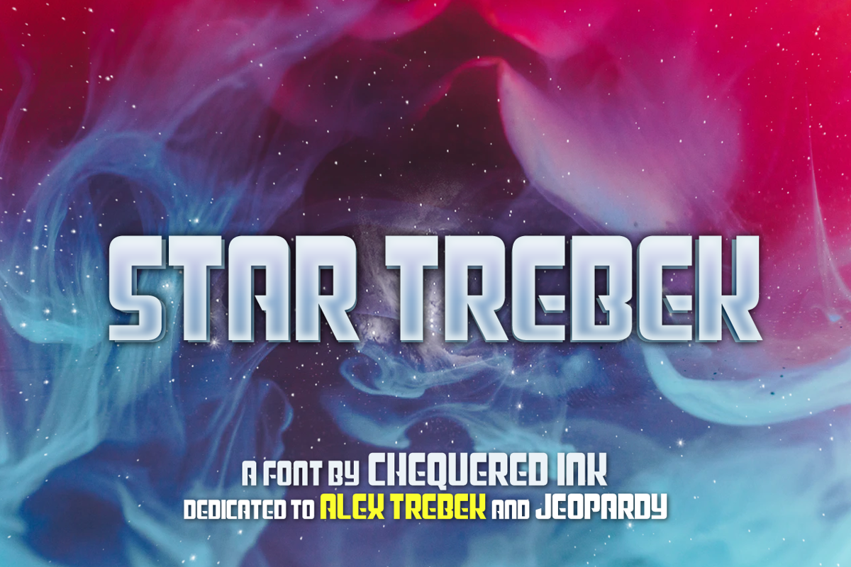 Star Trebek Font | Chequered Ink | FontSpace