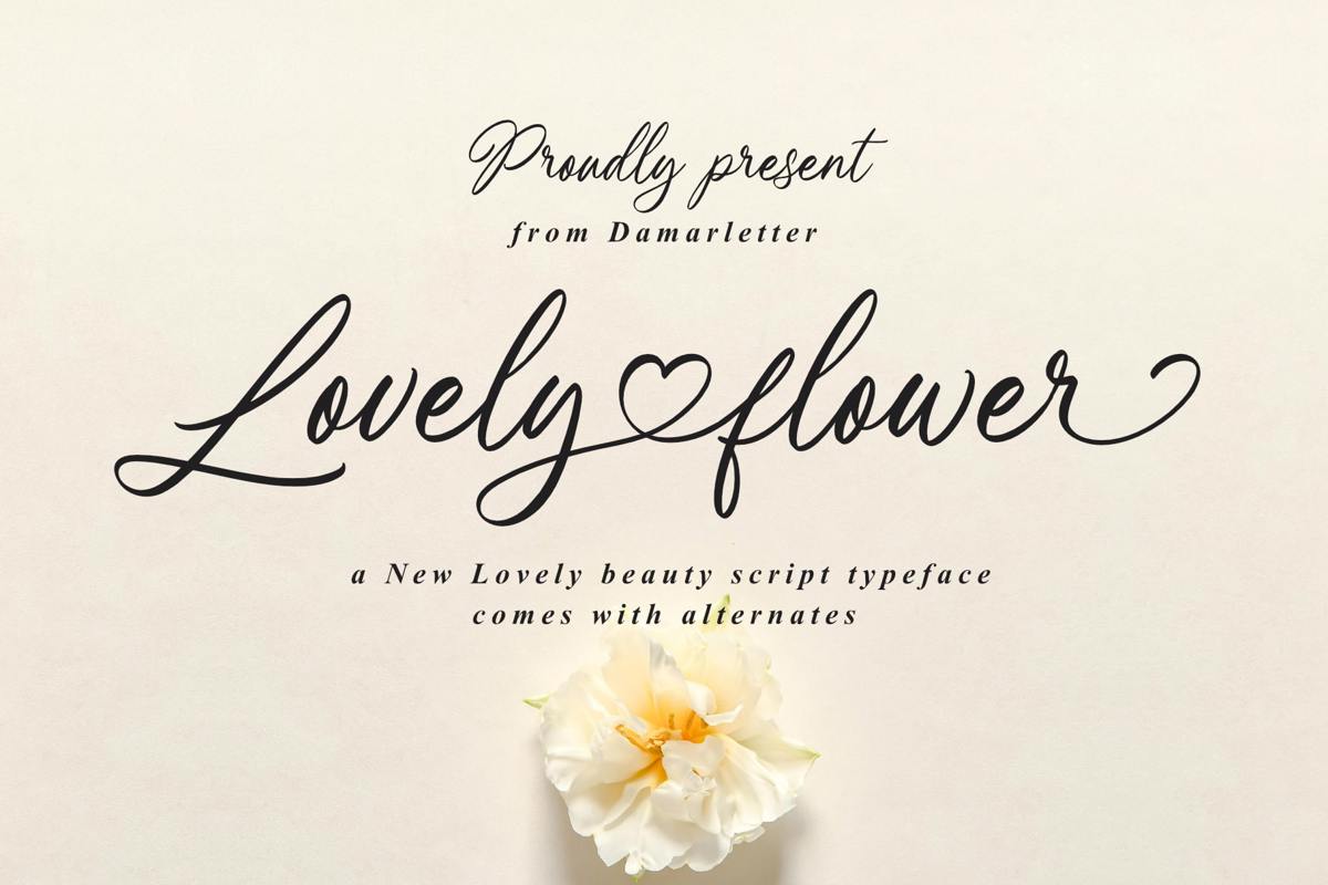 Lovely flower Font - Free Download