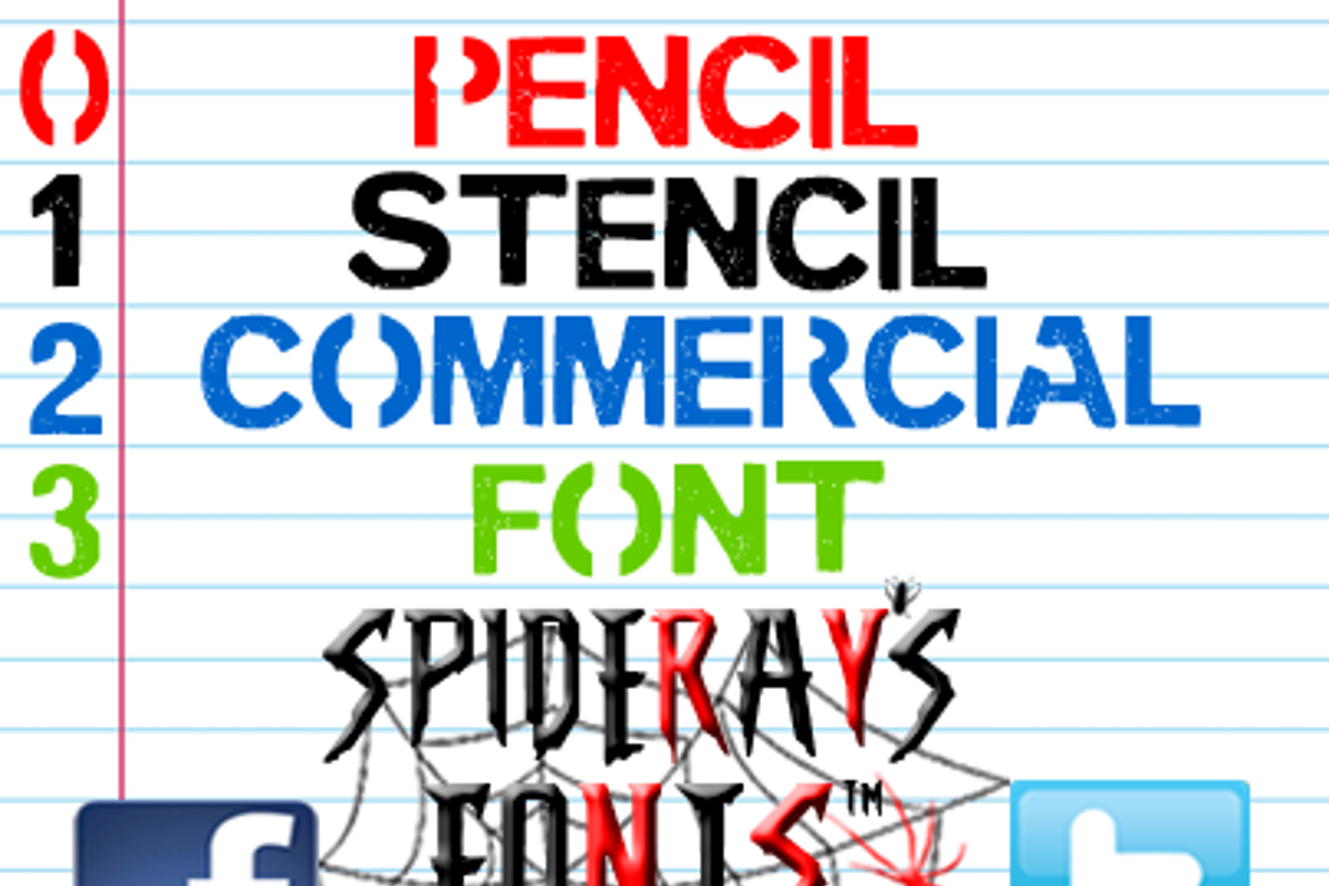 PENCIL STENCIL Font | SpideRaYsfoNtS | FontSpace