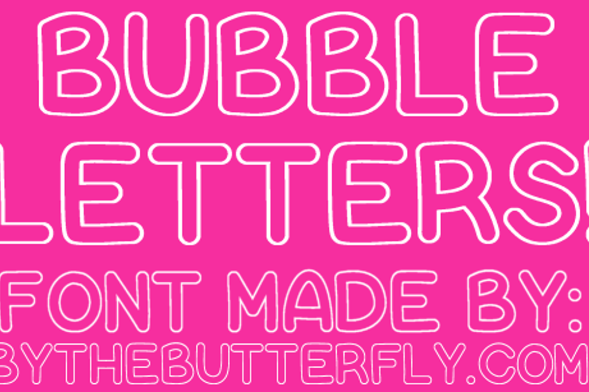 first in cursive bubble letters font