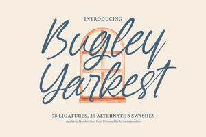 Related font Bugley Yarkest VERSION
