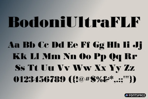 Related font Bodoni Ultra FLF