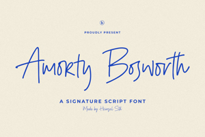 Related font Amorty Bosworth