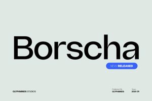 Related font Borscha Typeface