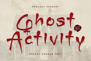 Related font Ghost Activity Blood