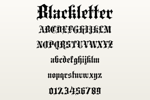 Related font Blackletter