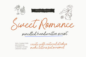 Related font Sweet Romance