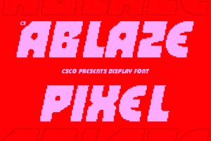 Related font CS Ablaze Pixel